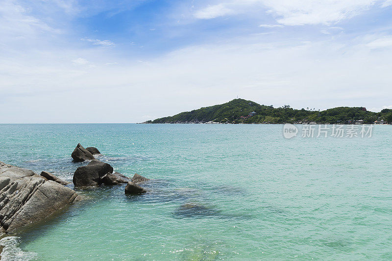 水和岩石，Haad Rin Nok海滩，Koh Phagnan岛